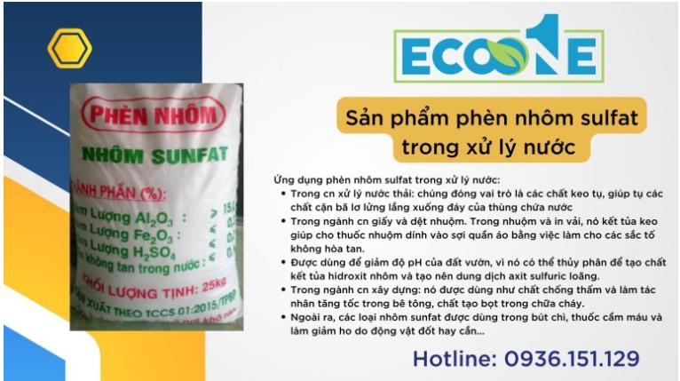 Sản phẩm phèn nhôm sulfat trong xử lý nước